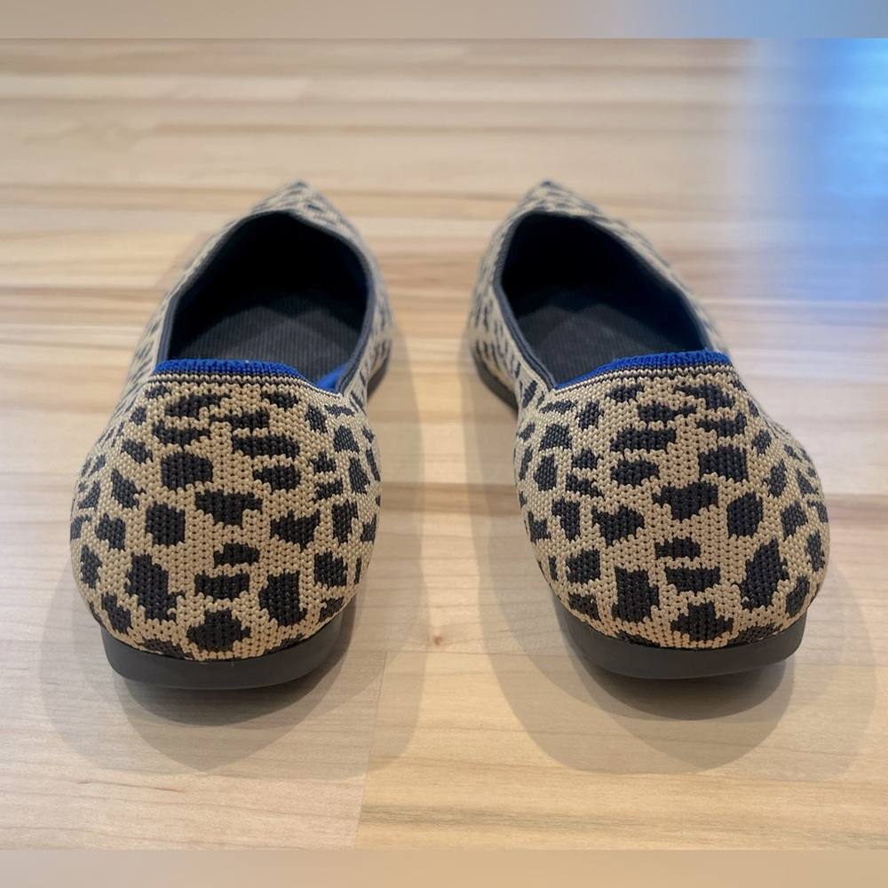 Rothy’s The Point Flats - Black and Tan Cheetah Print, Size 9.5 - Picture 5 of 9